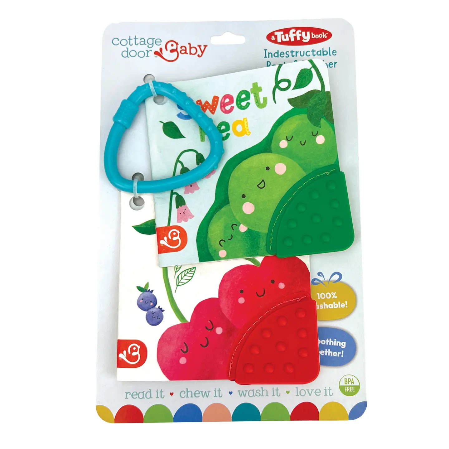 Cherry Cute / Sweet Pea 2-Pack Tuffy Set (Corner Teether)