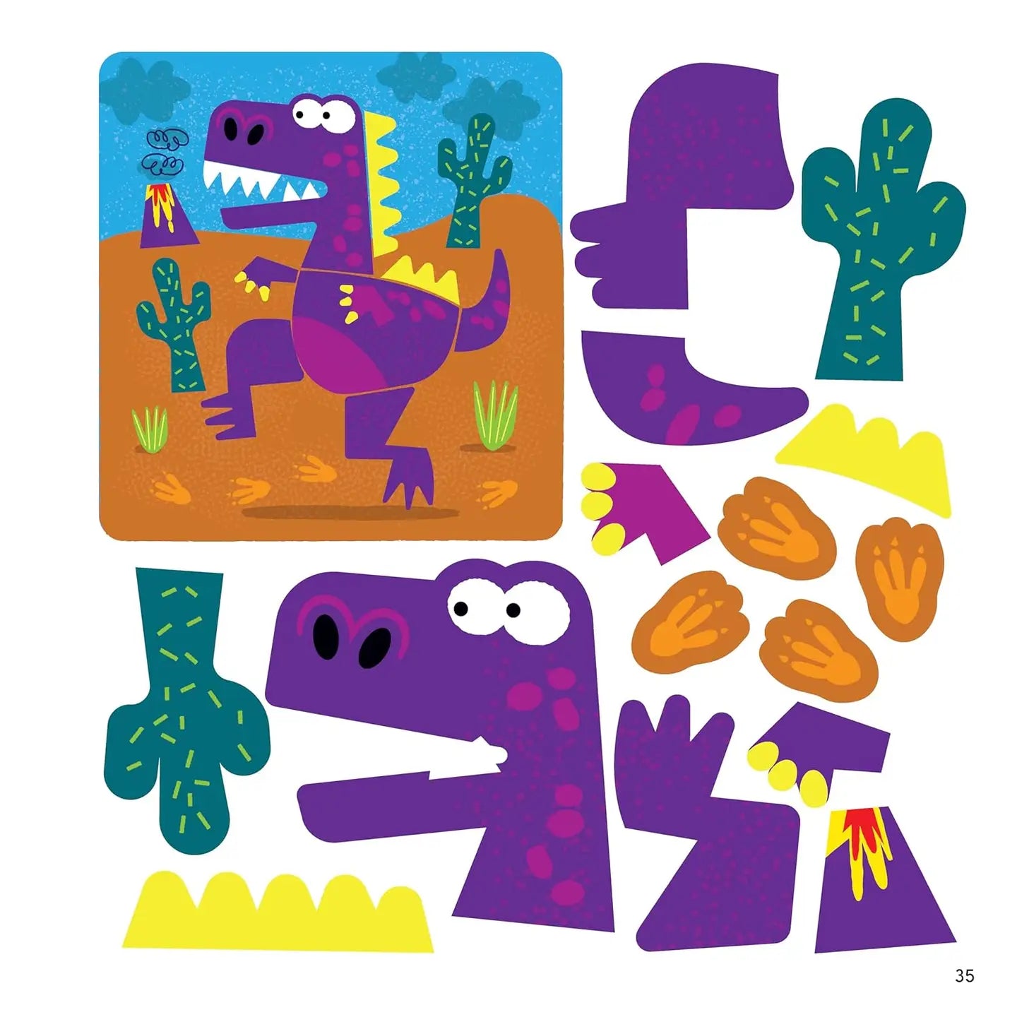 First Fun Sticker Painting: Dinosaurs - 12 Scenes To Create!
