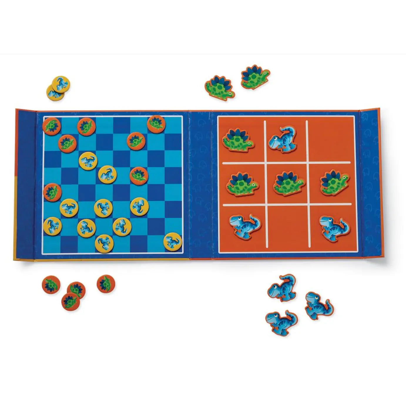 Magnetic Dino Game - Tic Tac Toe & Checkers