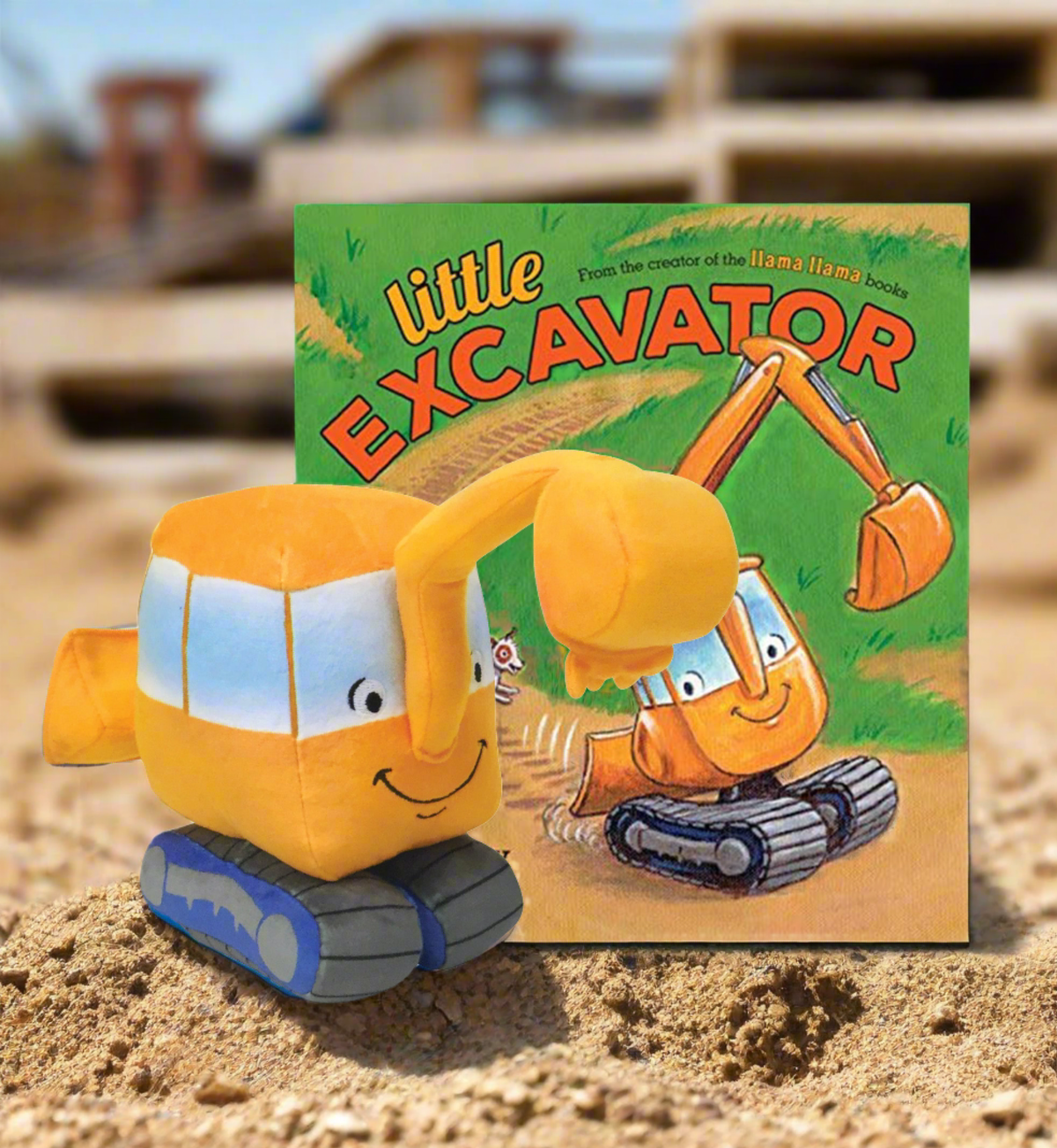 Little Excavator Plush with hardcover book