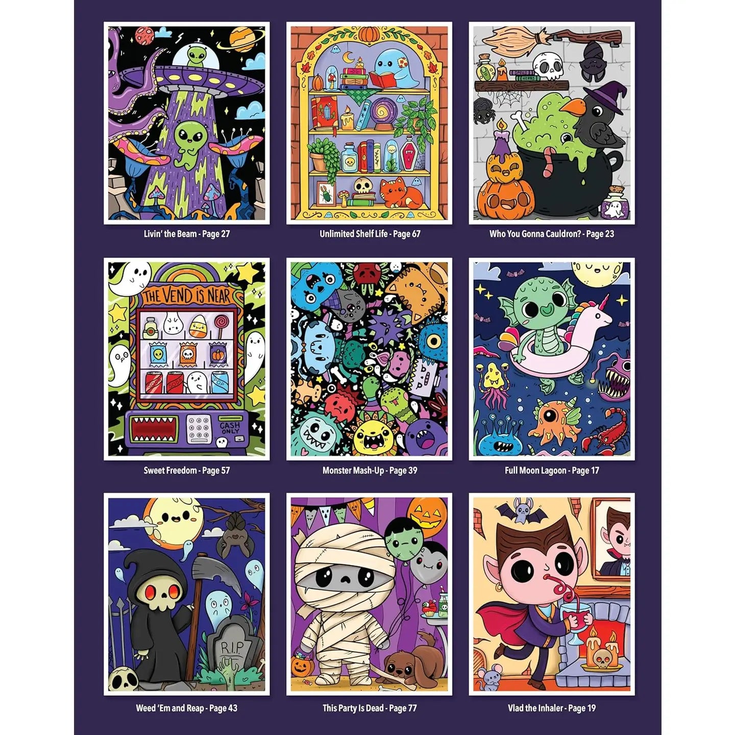 Hauntingly Happy Coloring Book