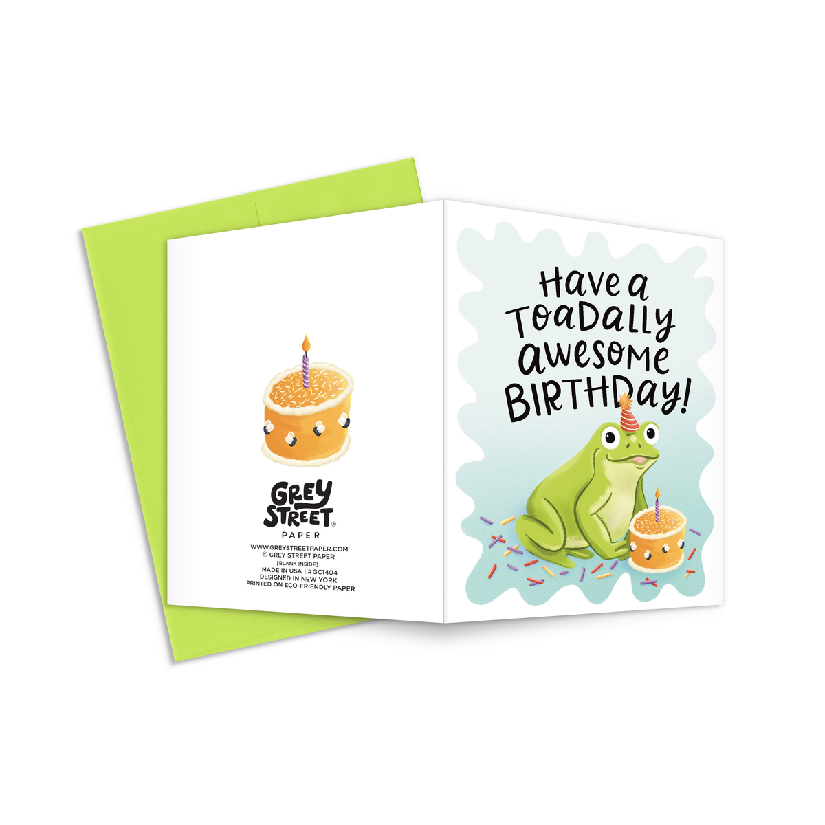 Totally Awesome Frog Birthday Greeting Card
