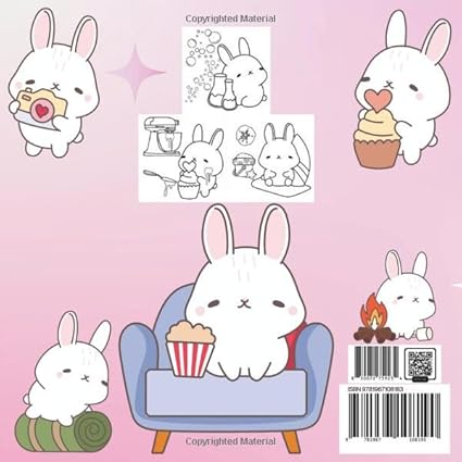 Cute Bunnies: Bold & Simple Coloring Book