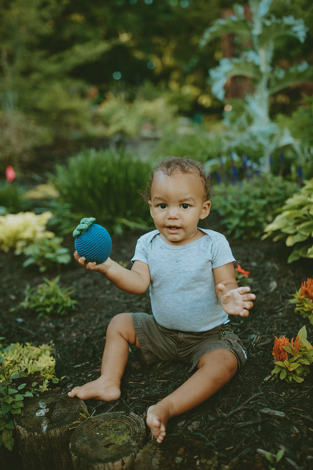 Sweet Blueberry Baby Rattle (Organic)
