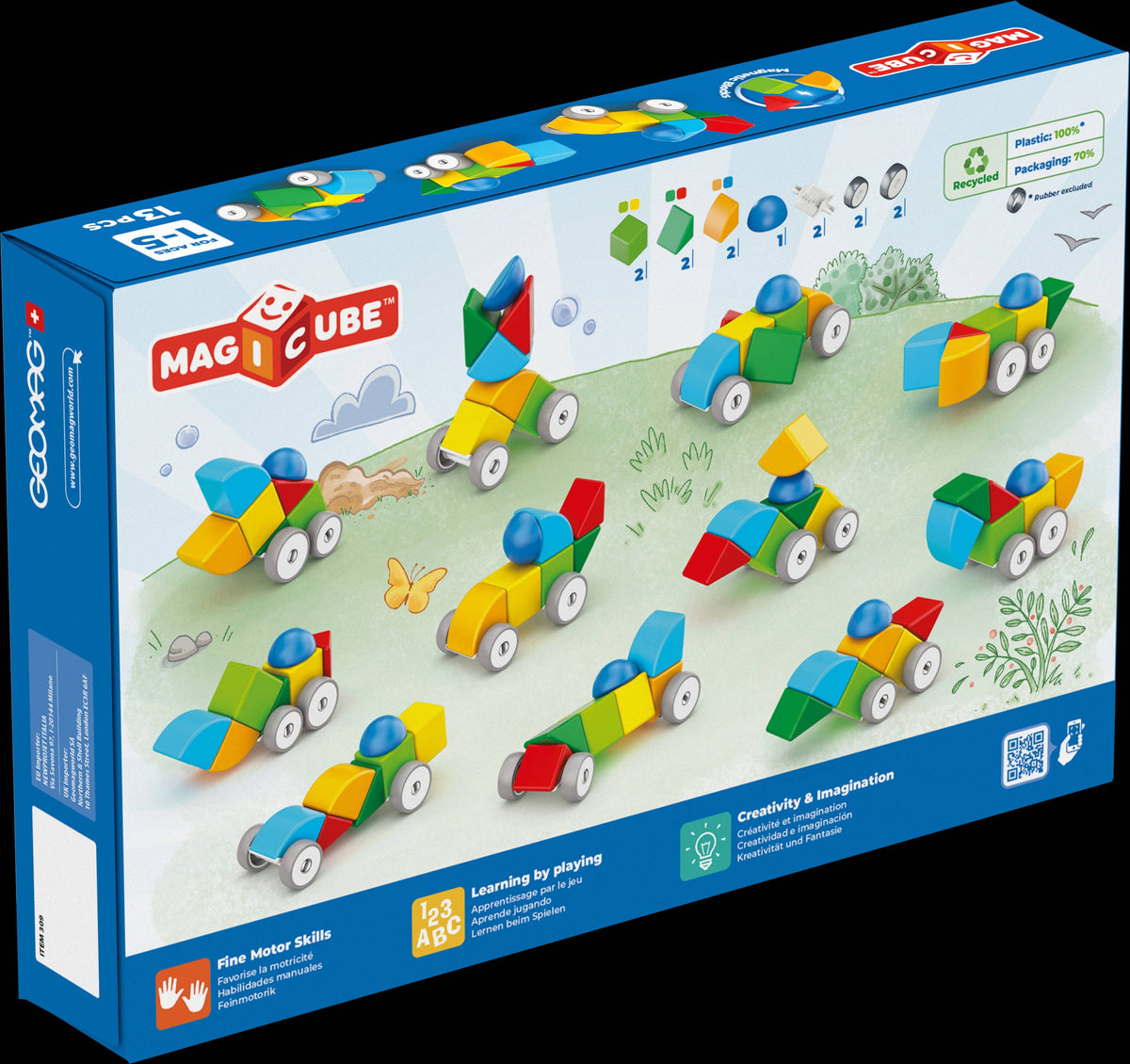 Geomag Magicube Blocks Recycled Cars 13pcs