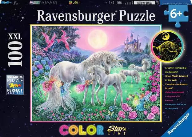 Unicorns in the Moonlight - 100 XXL Pieces Puzzle