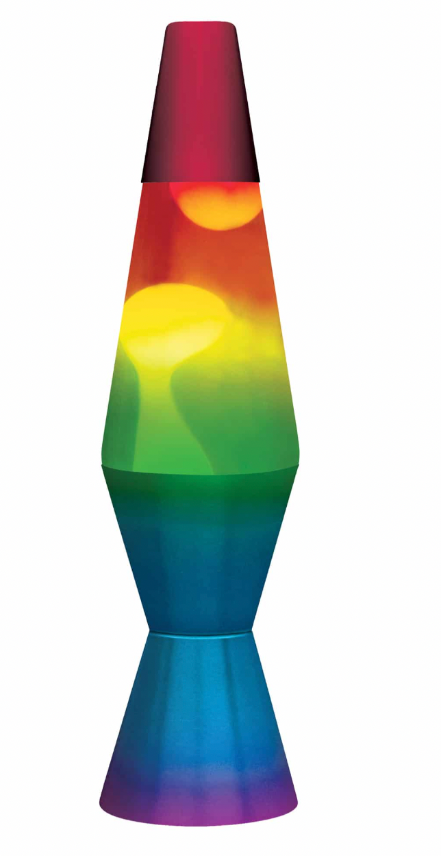 11.5″ LAVA Lamp Rainbow – White/Tricolor