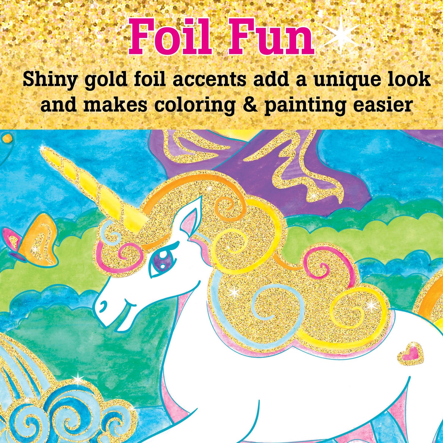 Paint by Number Unicorn Foil Fun Art Kit for Kids