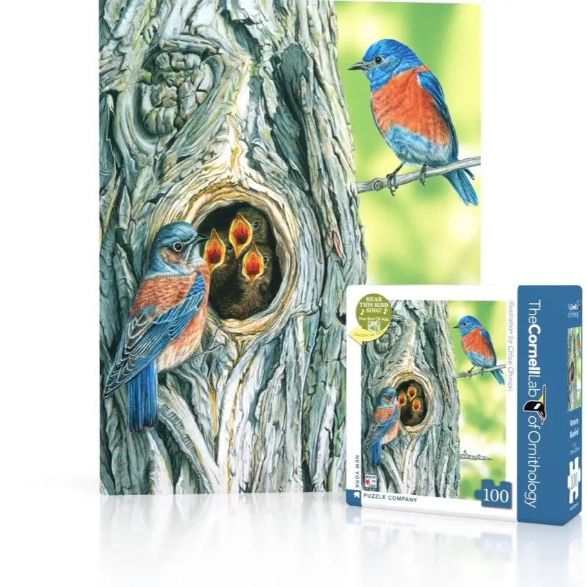 Western Bluebird Mini - 100 Piece Mini Puzzle
