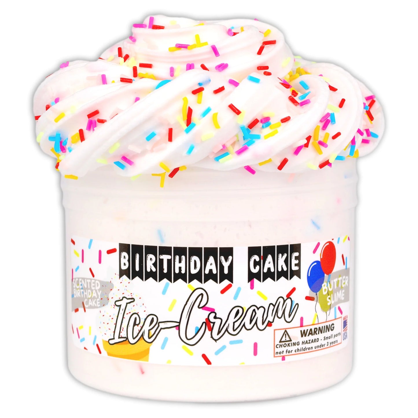 Birthday Cake Ice-Cream Slime