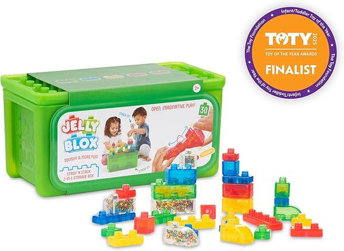 Jelly Blox Stackable Stash & Stack Sensory Play Toy