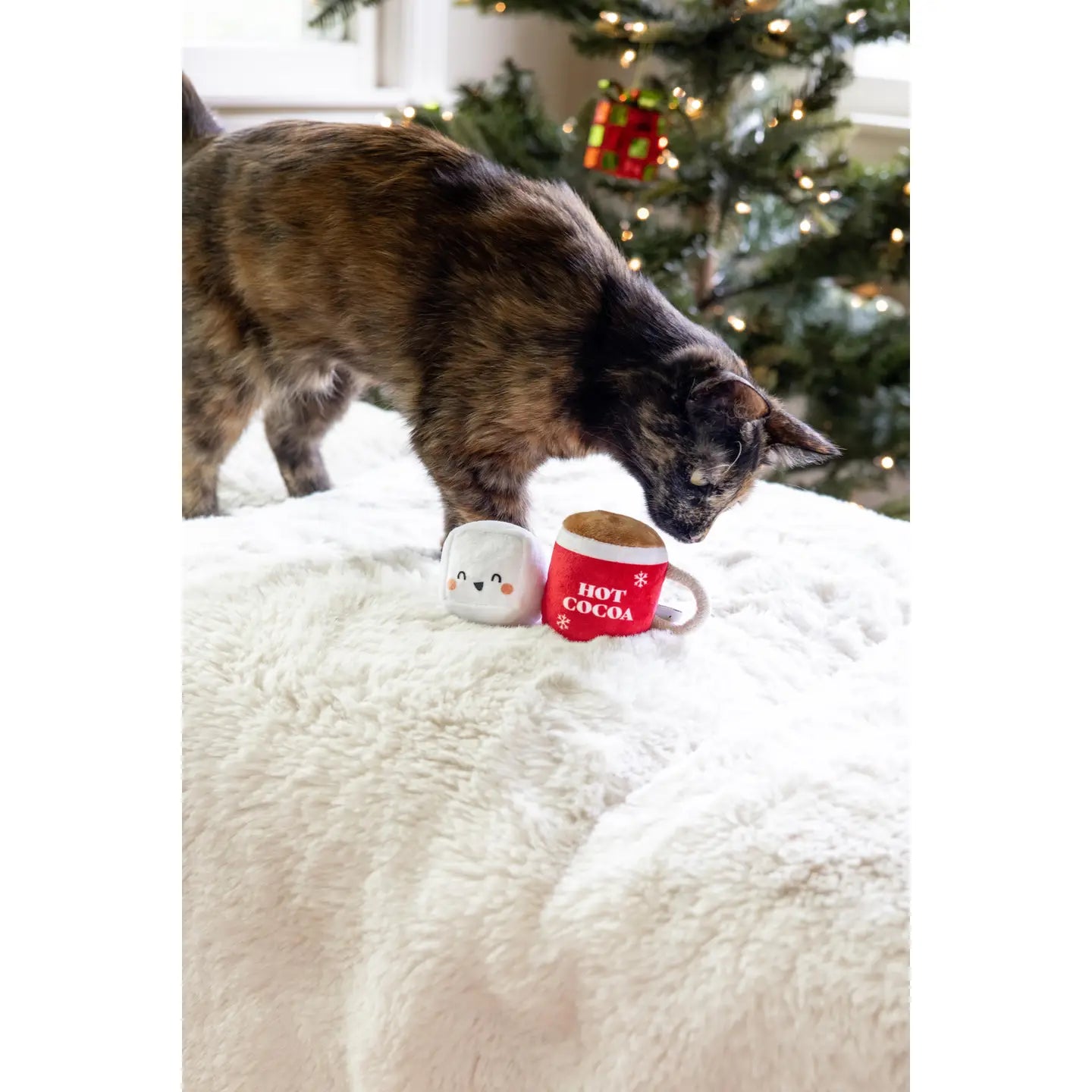 Christmas Hot Cocoa Cat Toys, Set of 2