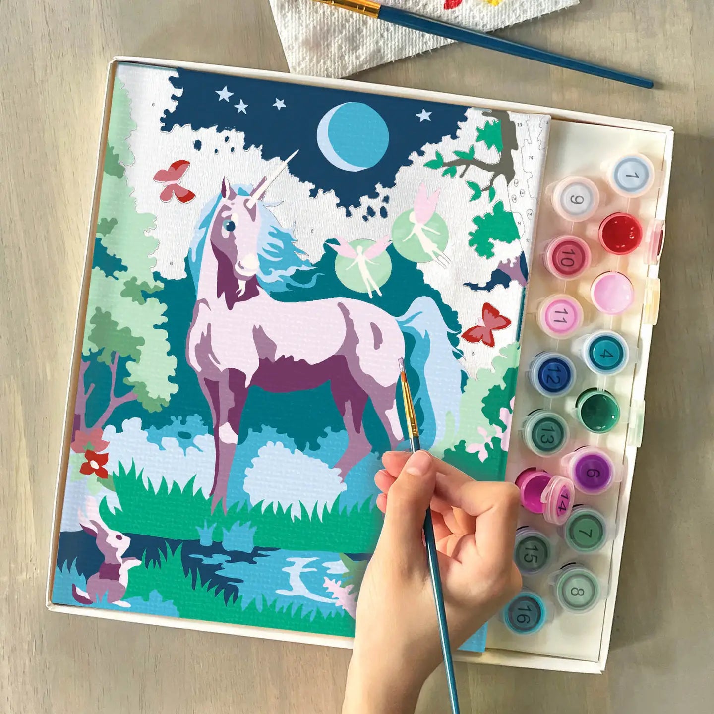 Paint By Numbers Moonlit Unicorn