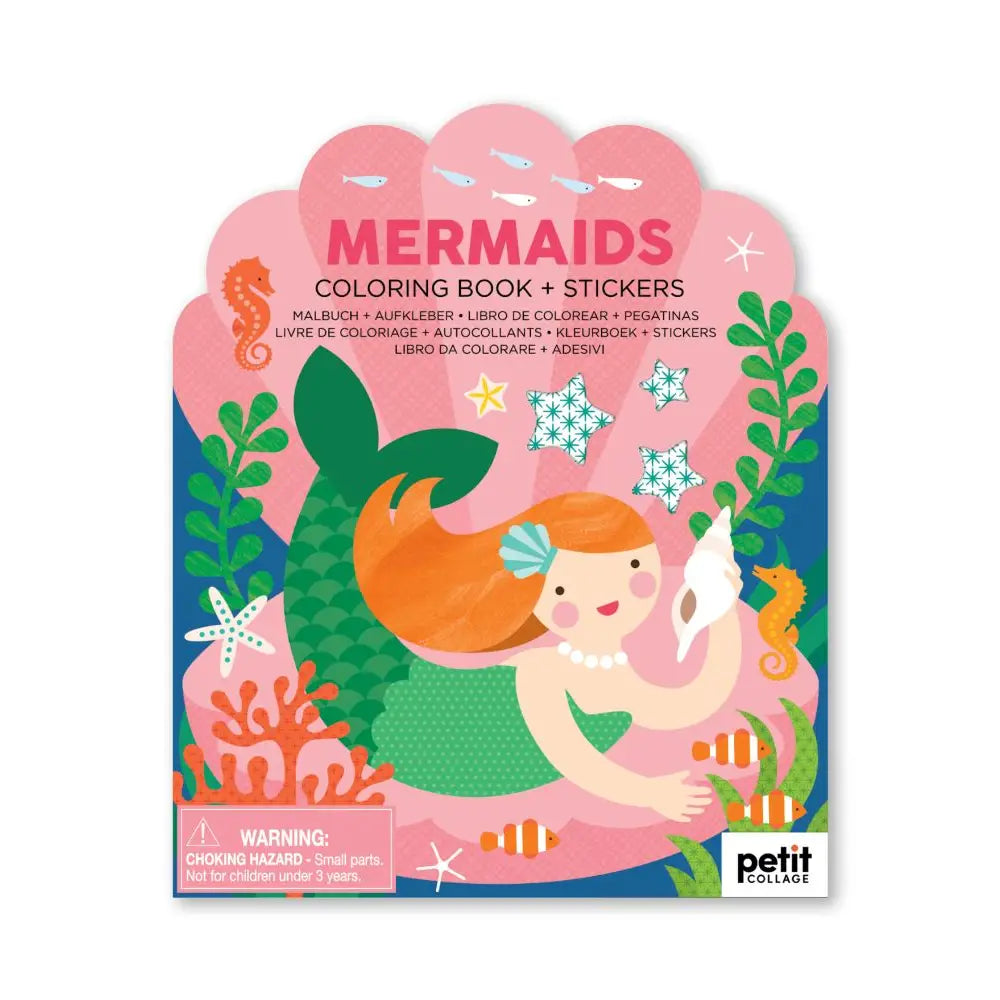 Mermaids Coloring Book with Stickers