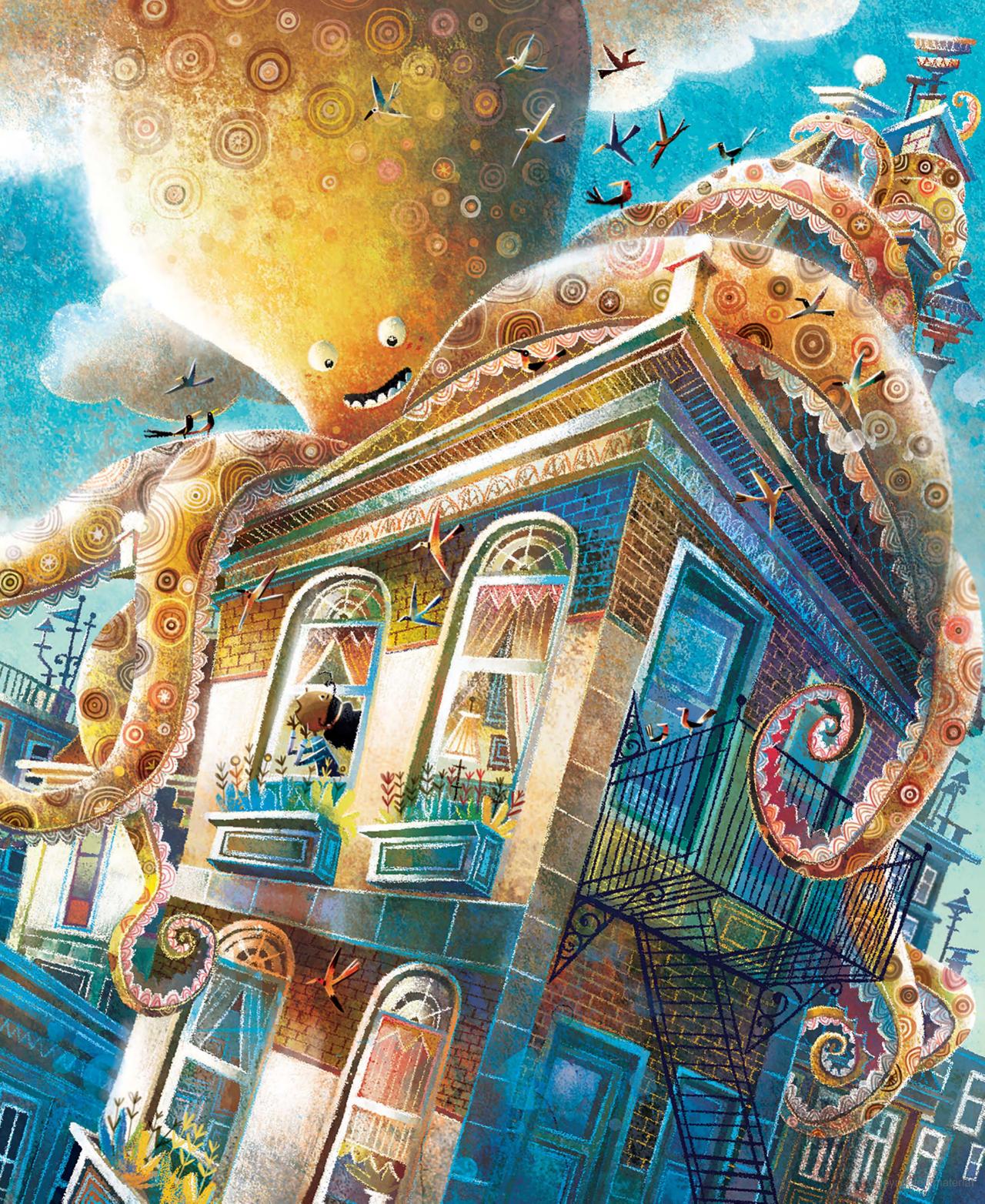 Roof Octopus, A Children's Picture Book