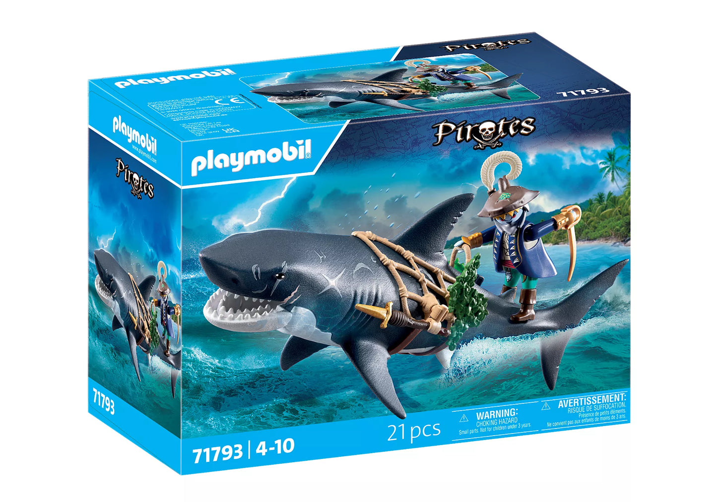 Giant Shark with Pirate
