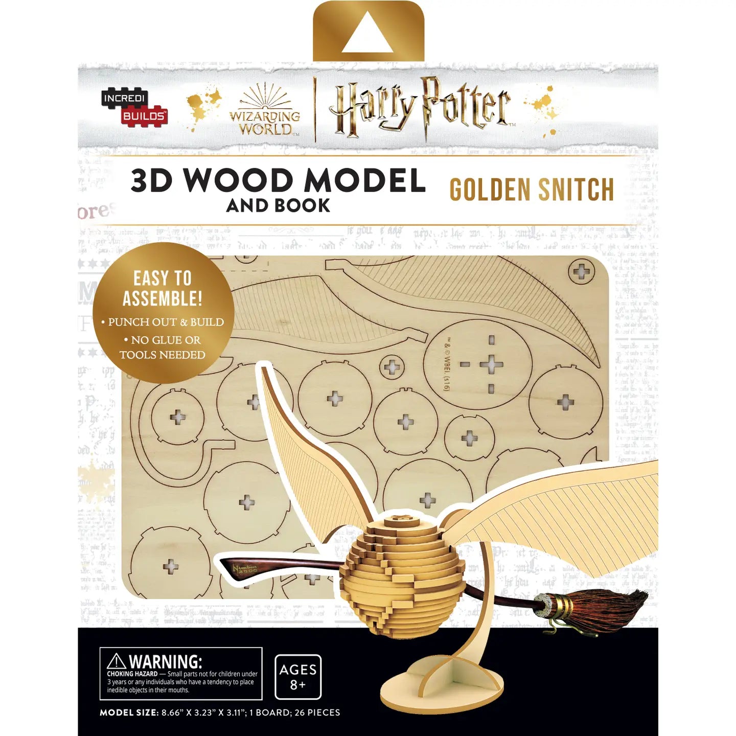 Harry Potter: Golden Snitch 3D Wood Model Incredibuild