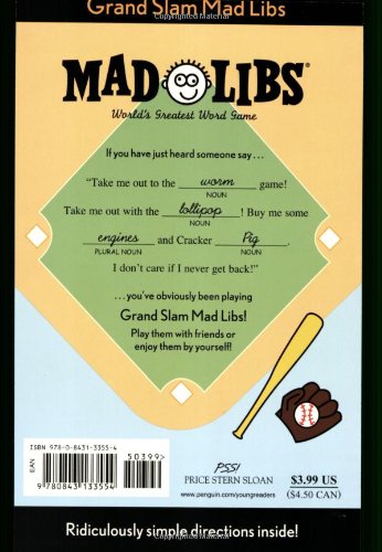 Grand Slam Mad Libs