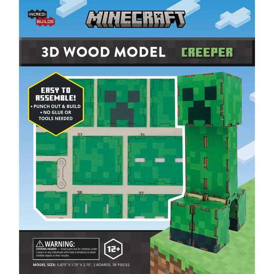 Incredibuilds: Minecraft: Creeper 3D Wood Model