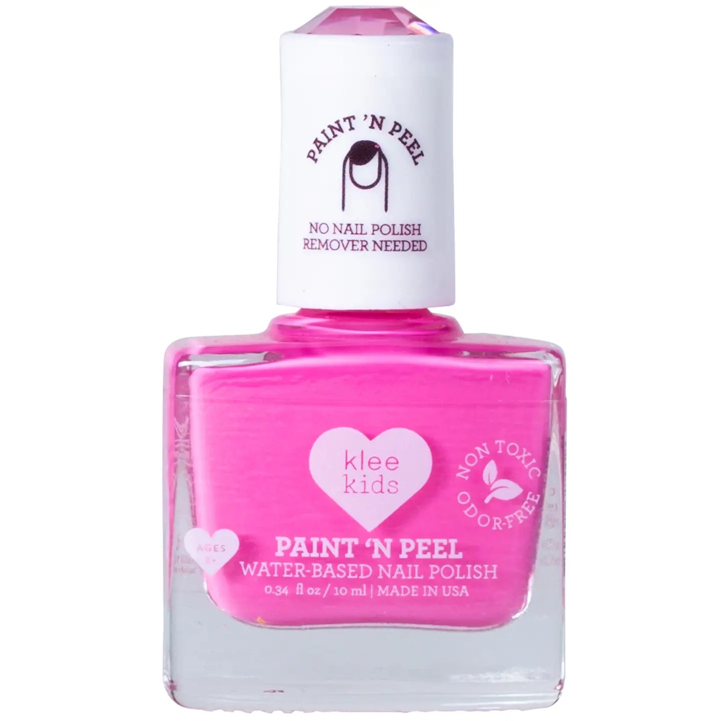 Klee Kids Water-Based Peelable Nail Polish (Hot Pink)