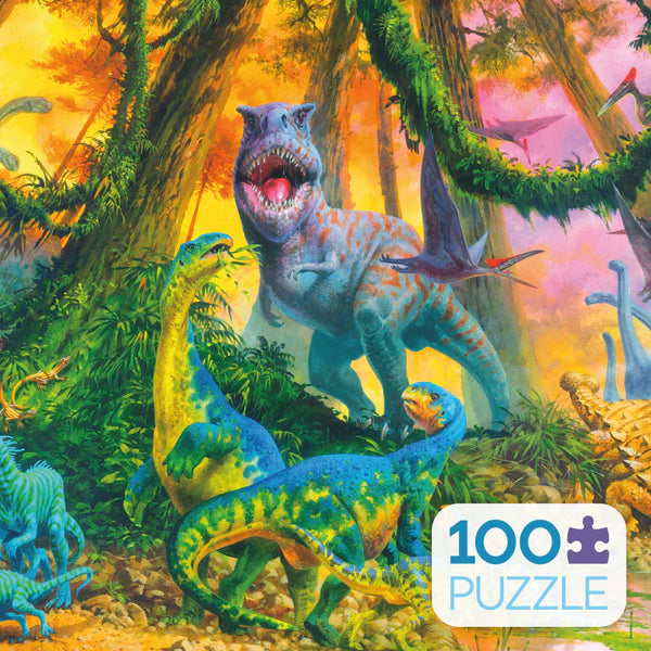 DINOSAUR JUNGLE - 100 PIECE PUZZLE