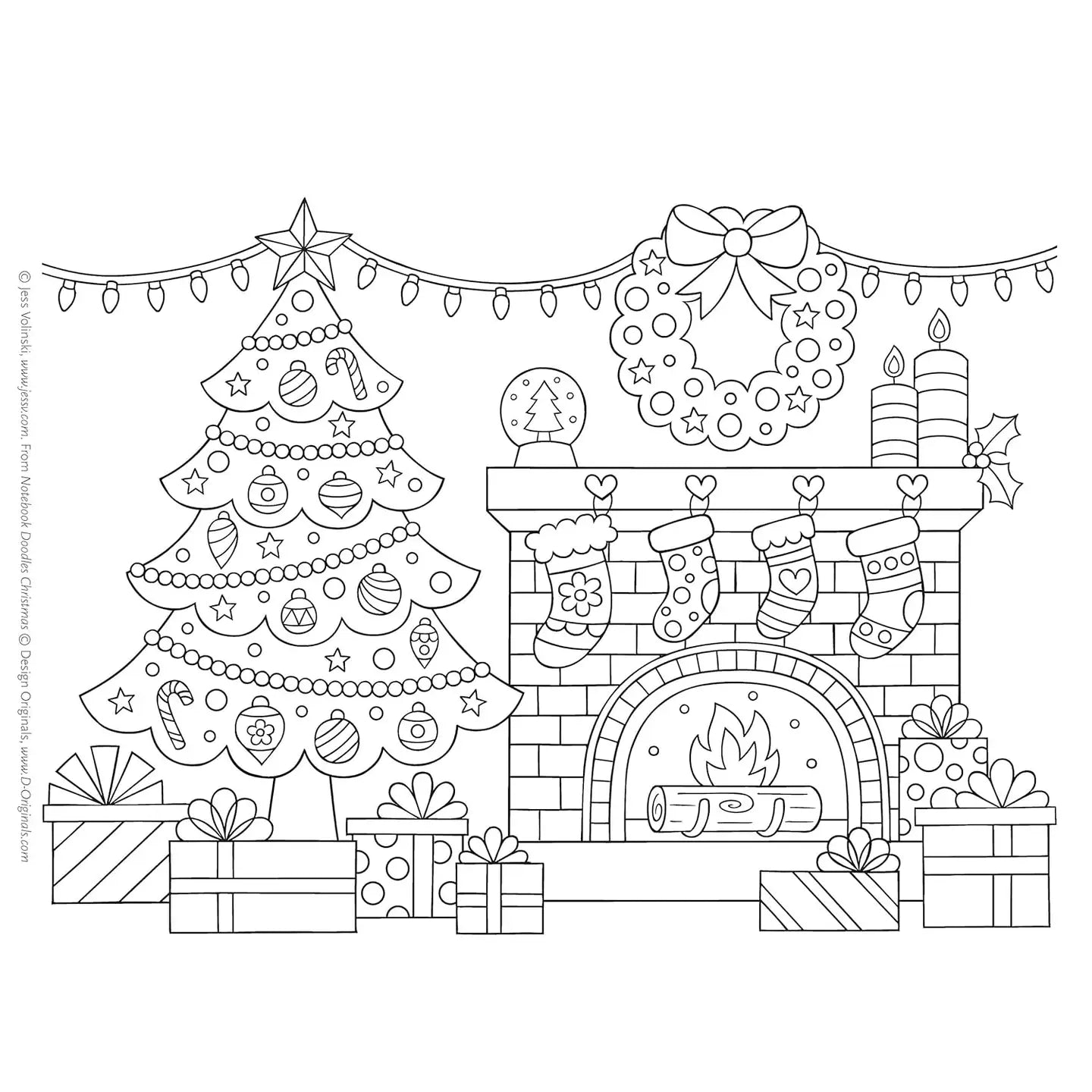 Notebook Doodles Christmas - Holiday Coloring Book