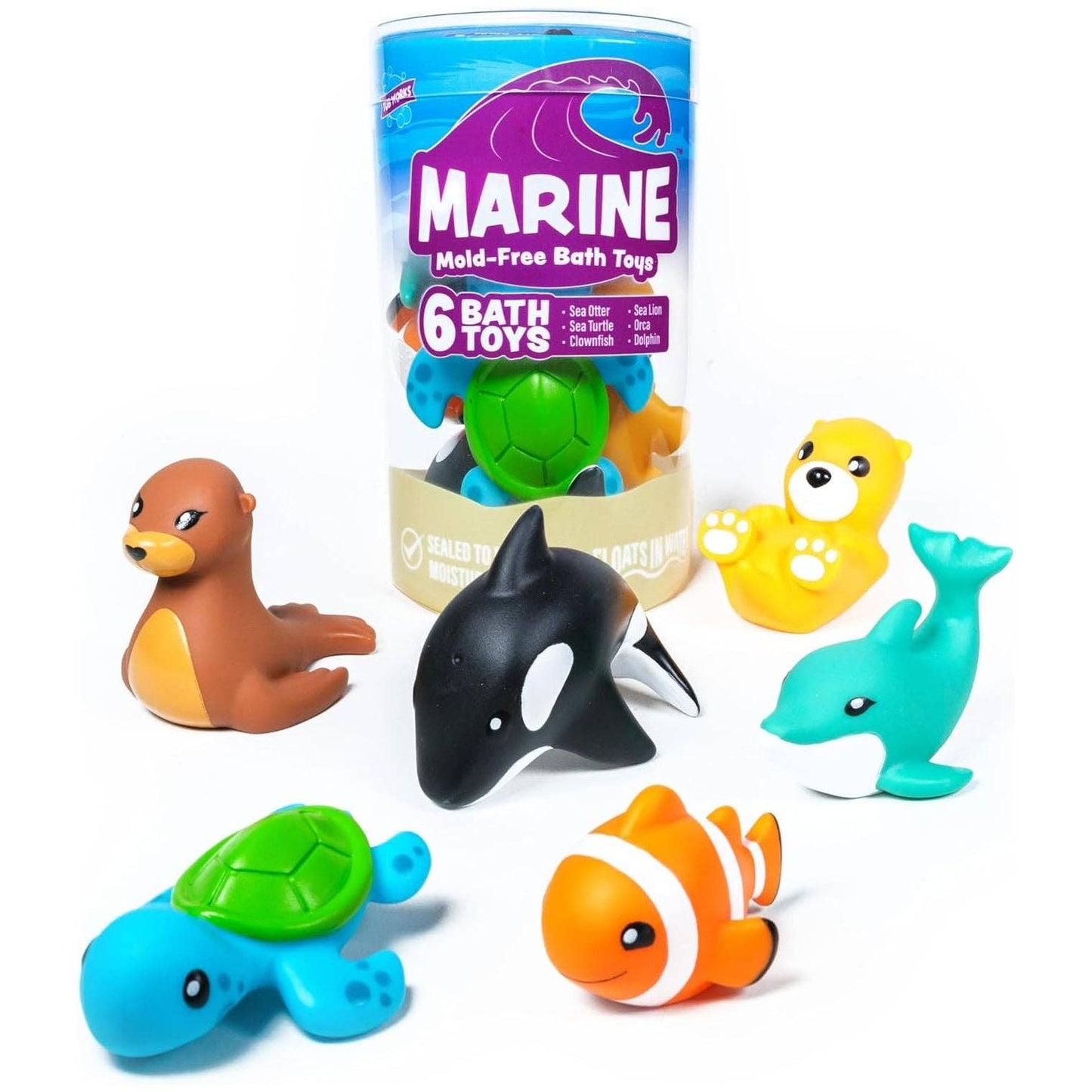 Tub Works® Marine™ Mold Free Bath Toys (6 Pack)