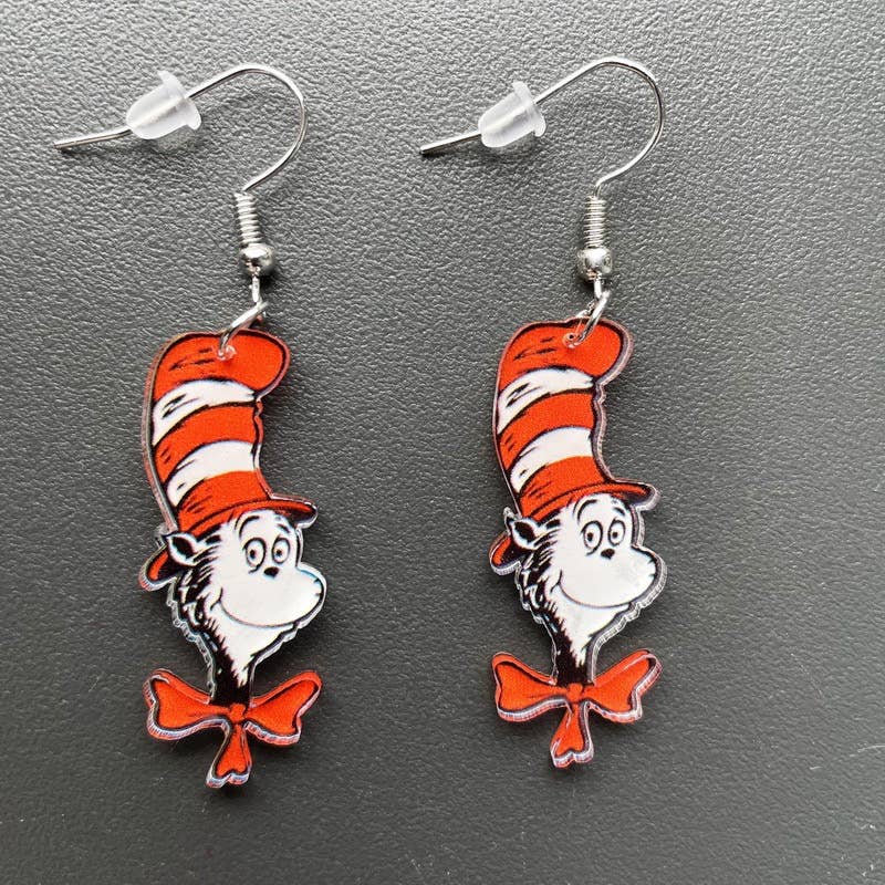Cat in the Hat Earrings