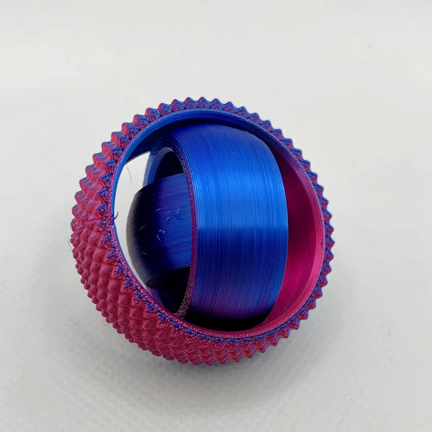 Blue/Green Textured Gyro Fidget