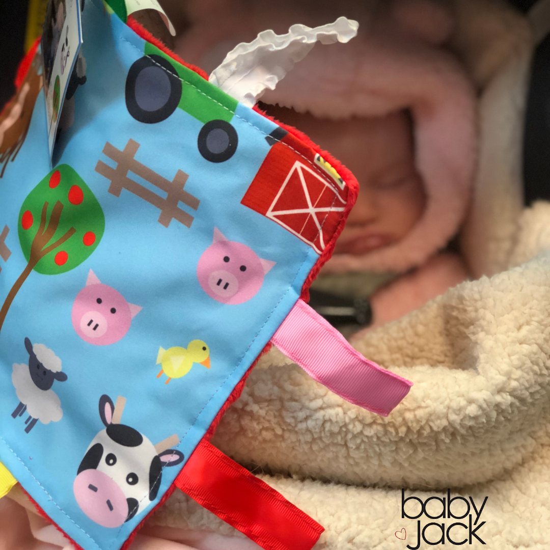 Farm Agriculture Cows Pigs Horses Chickens Baby Tag Crinkle