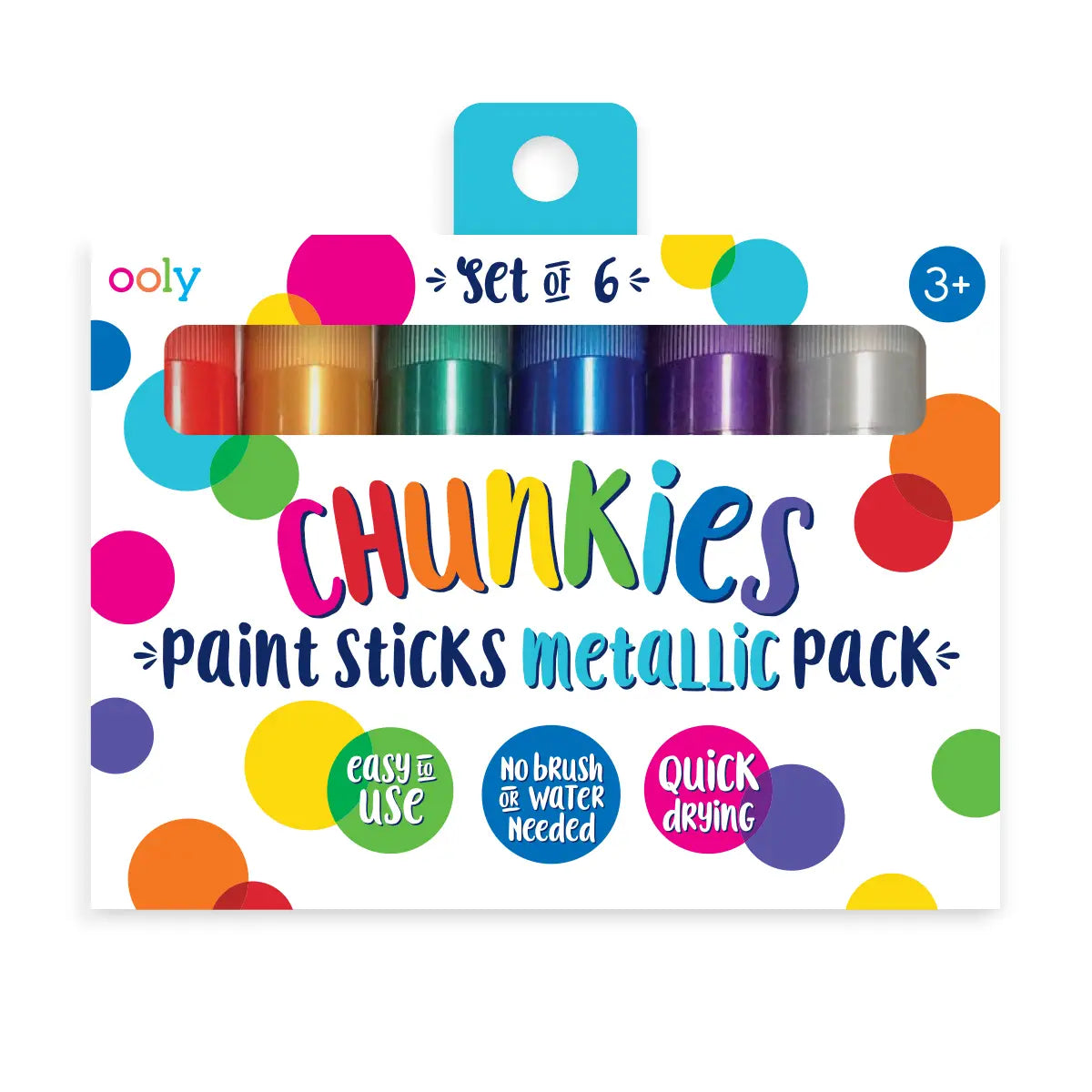 Ooly Chunkies: Paint Sticks Metallic Pack (Set of 6)