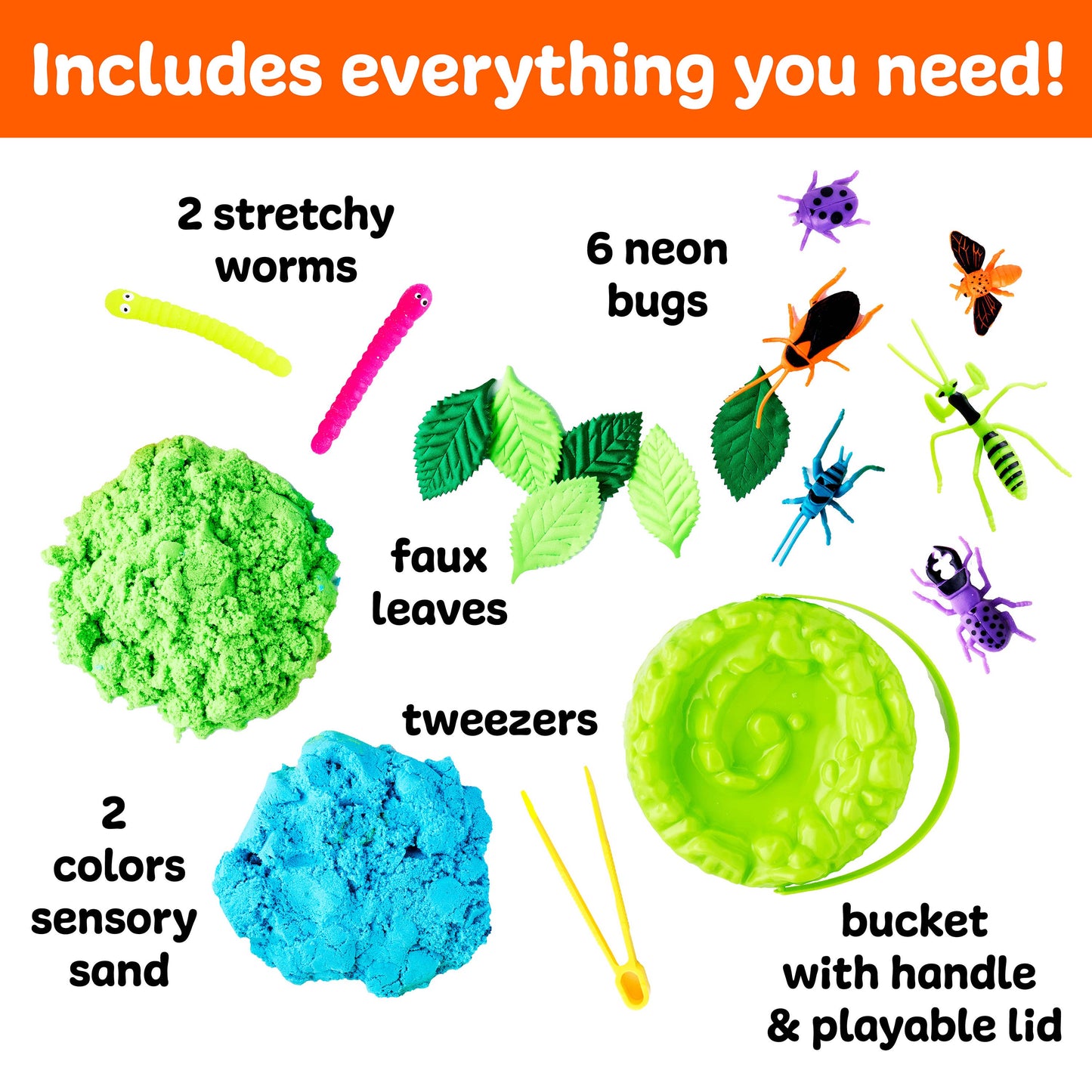 Sensory Adventure Neon Bugs - Bucket of Fun