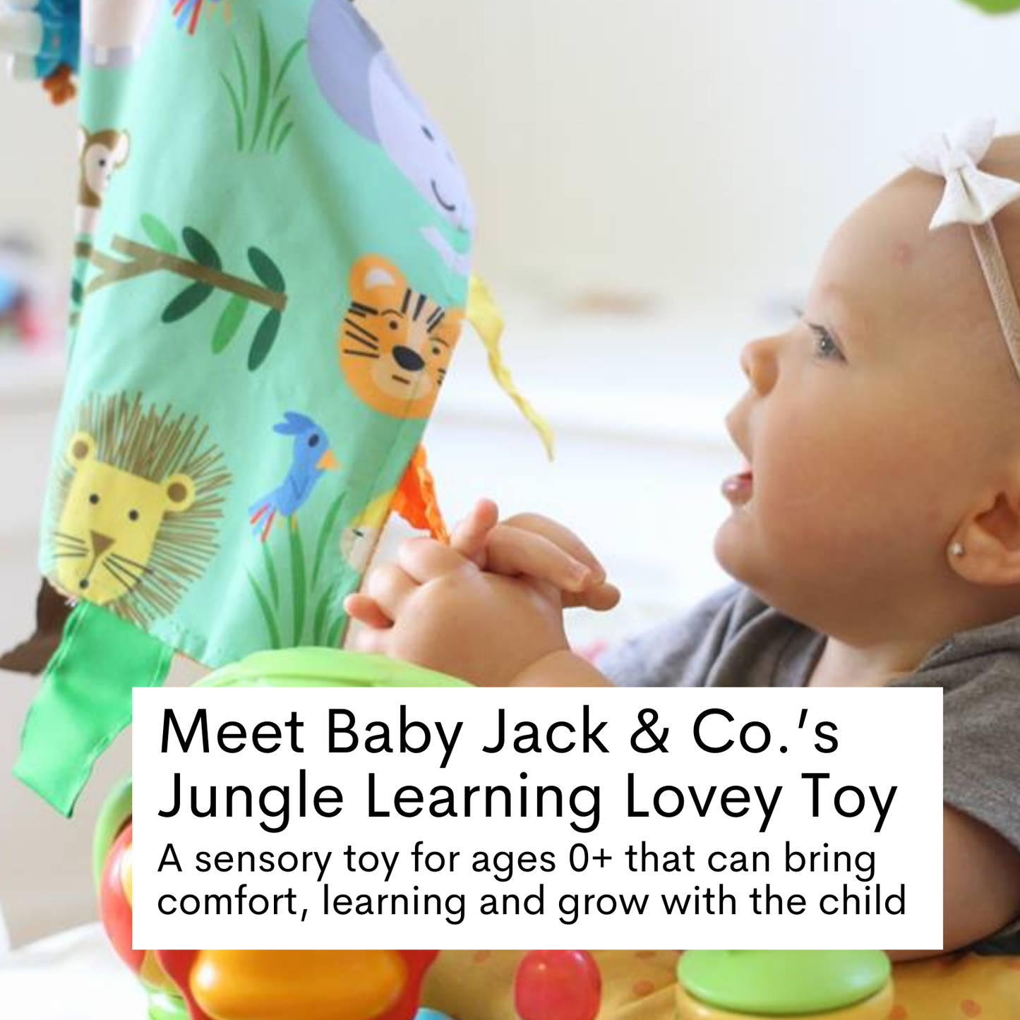 Jungle Zoo Crinkle Tag Square 8x8