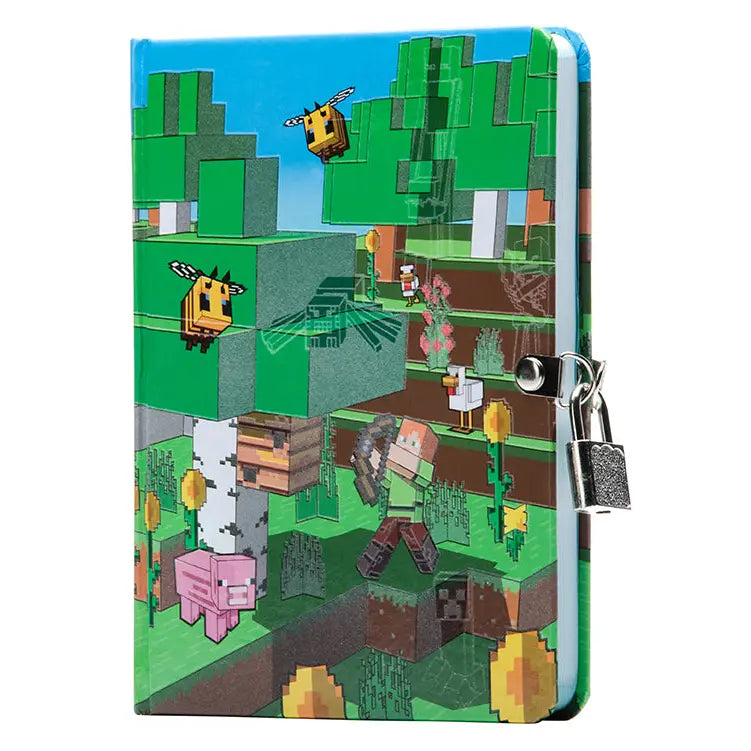 Mobs Glow-in-The-Dark Lock & Key Diary ; Minecraft