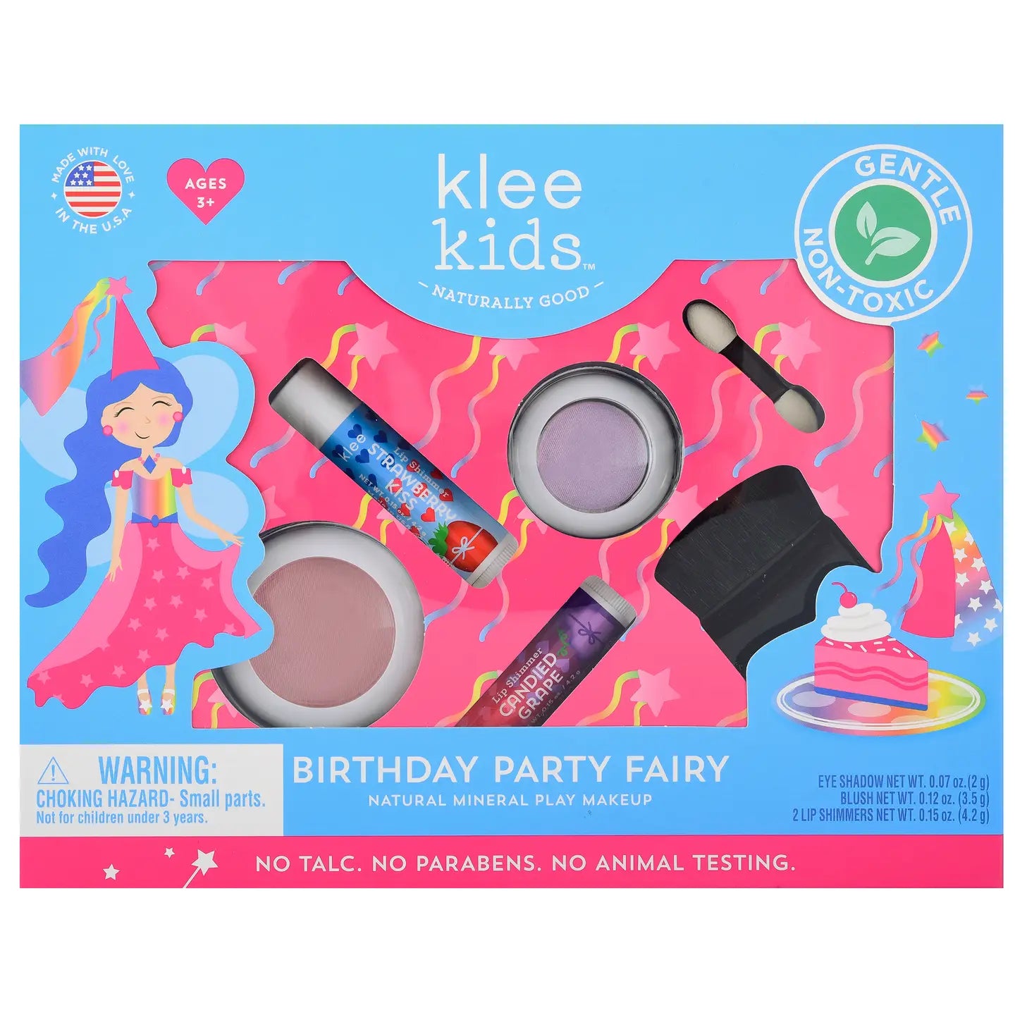 Birthday Party Fairy - Enchanted Fairy - Klee Kids Natural Play Makeup 4-PC Kit