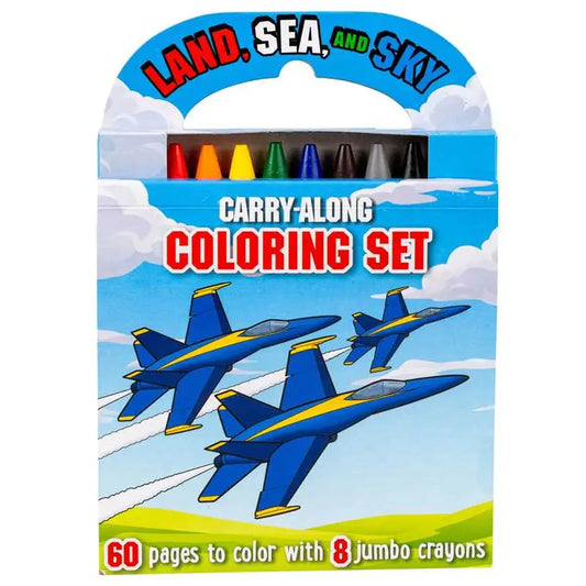 Land, Sea, and Sky: Carry-Along Coloring Set By Grace Baranowski