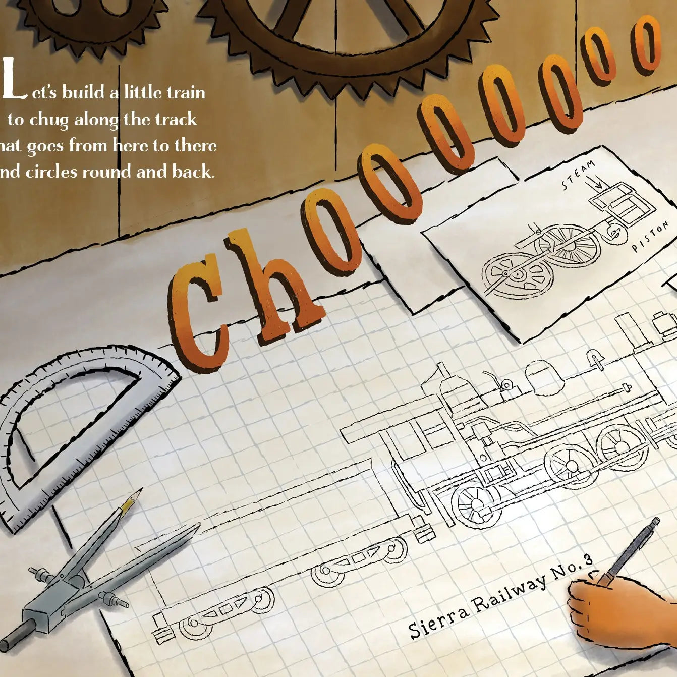 Let's Build A Little Train Picture Book