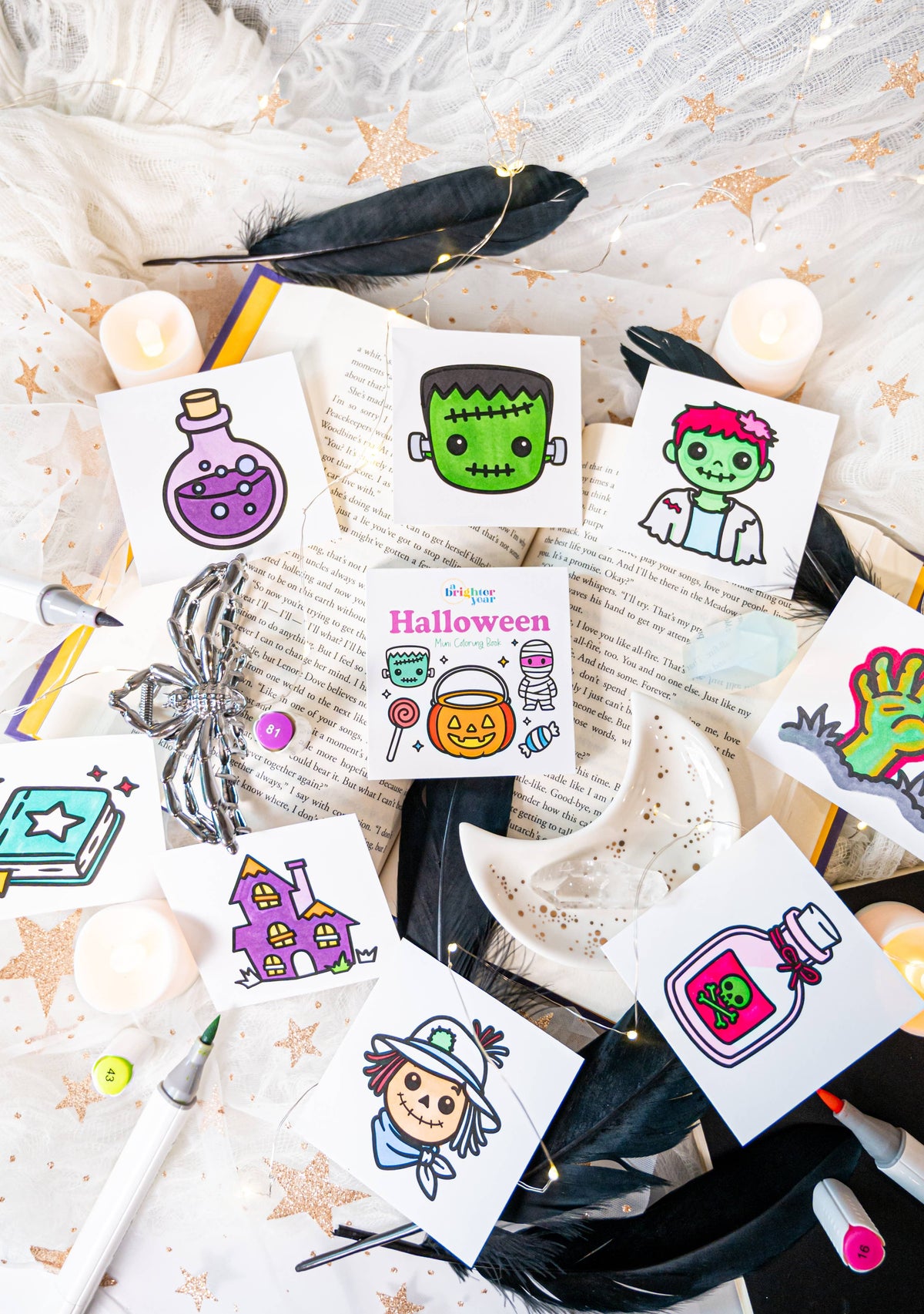 Halloween Mini Coloring Book
