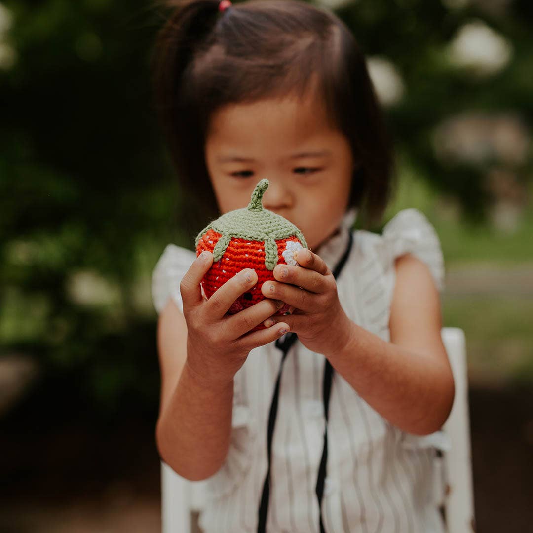 Sweet Strawberry Baby Rattle (Organic)