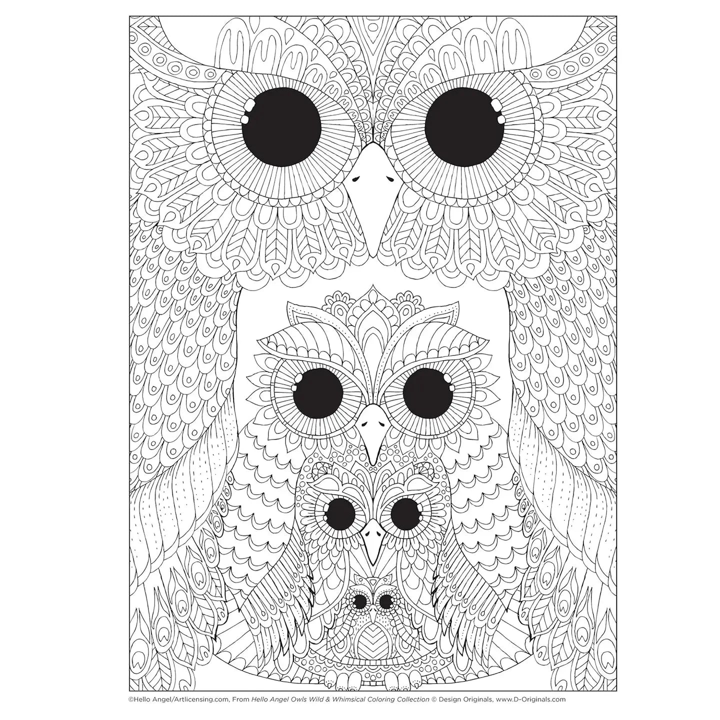 Owls Wild & Whimsical Coloring Collection