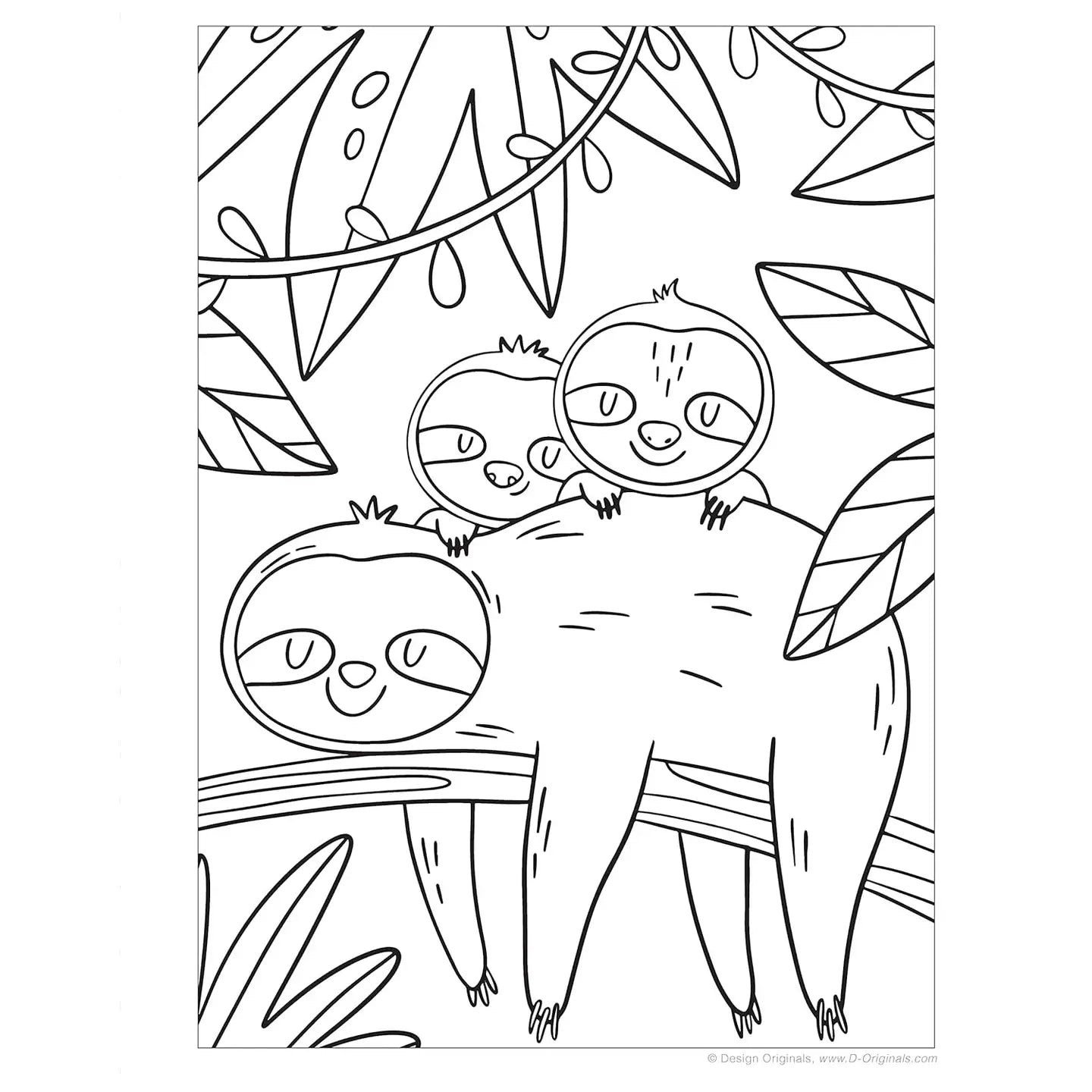 Sloths Coloring Book