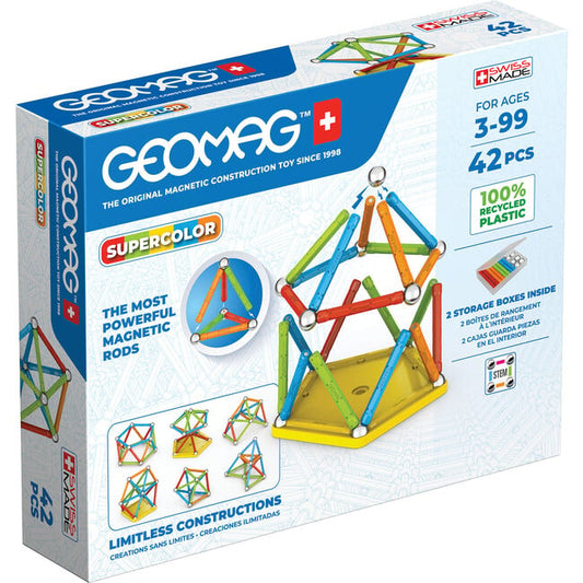 Geomag Supercolor Recycled 42 Pcs / Magnetic Toy