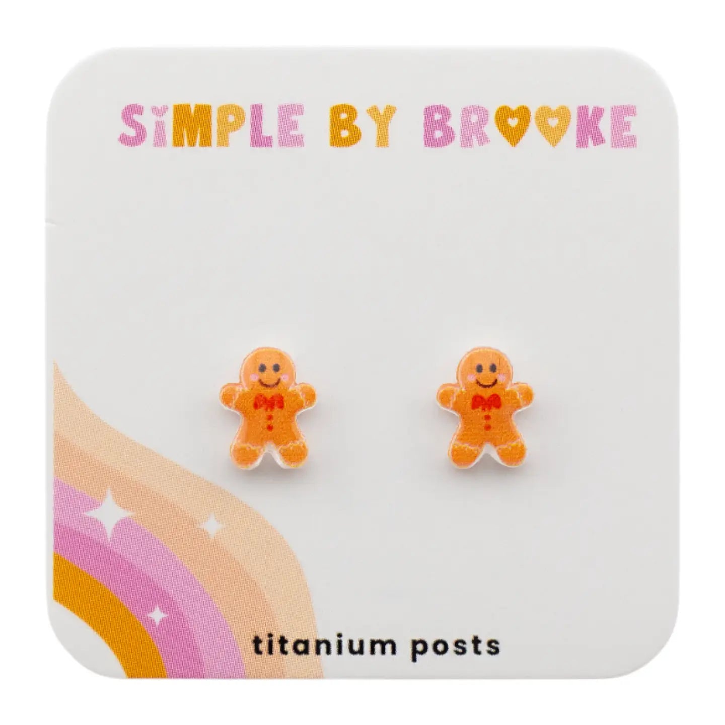 Gingerbread Man Stud Earrings