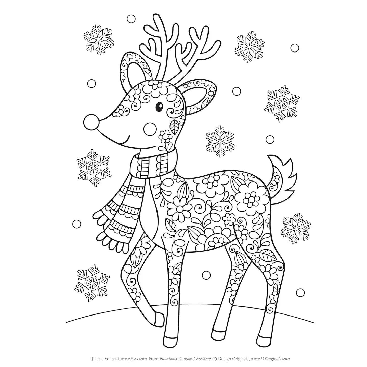 Notebook Doodles Christmas - Holiday Coloring Book