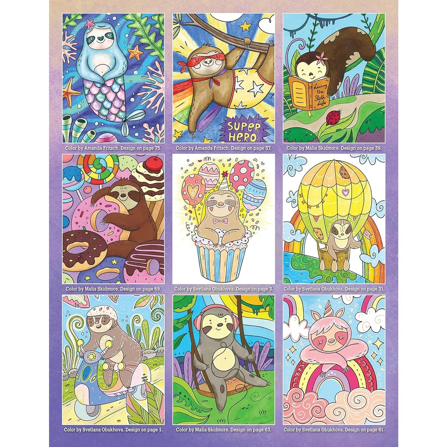 Sloths Coloring Book