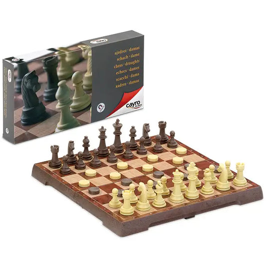 Cayro, Magnetic Chess & Draught Set (Large)