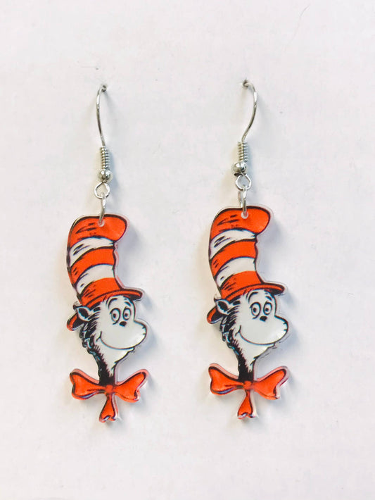 Cat in the Hat Earrings