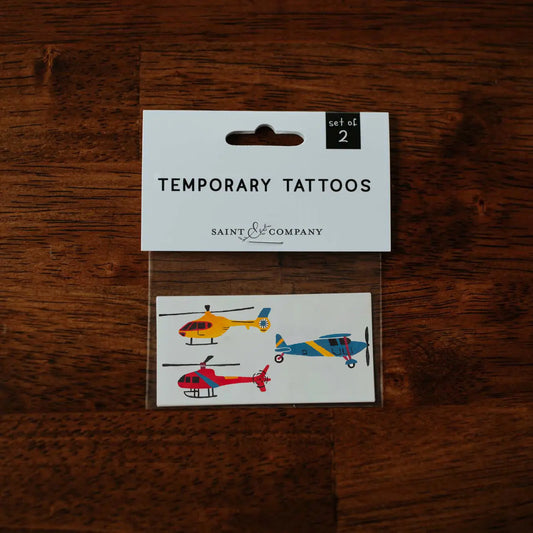 Helicopter Aviation Temporary Tattoos