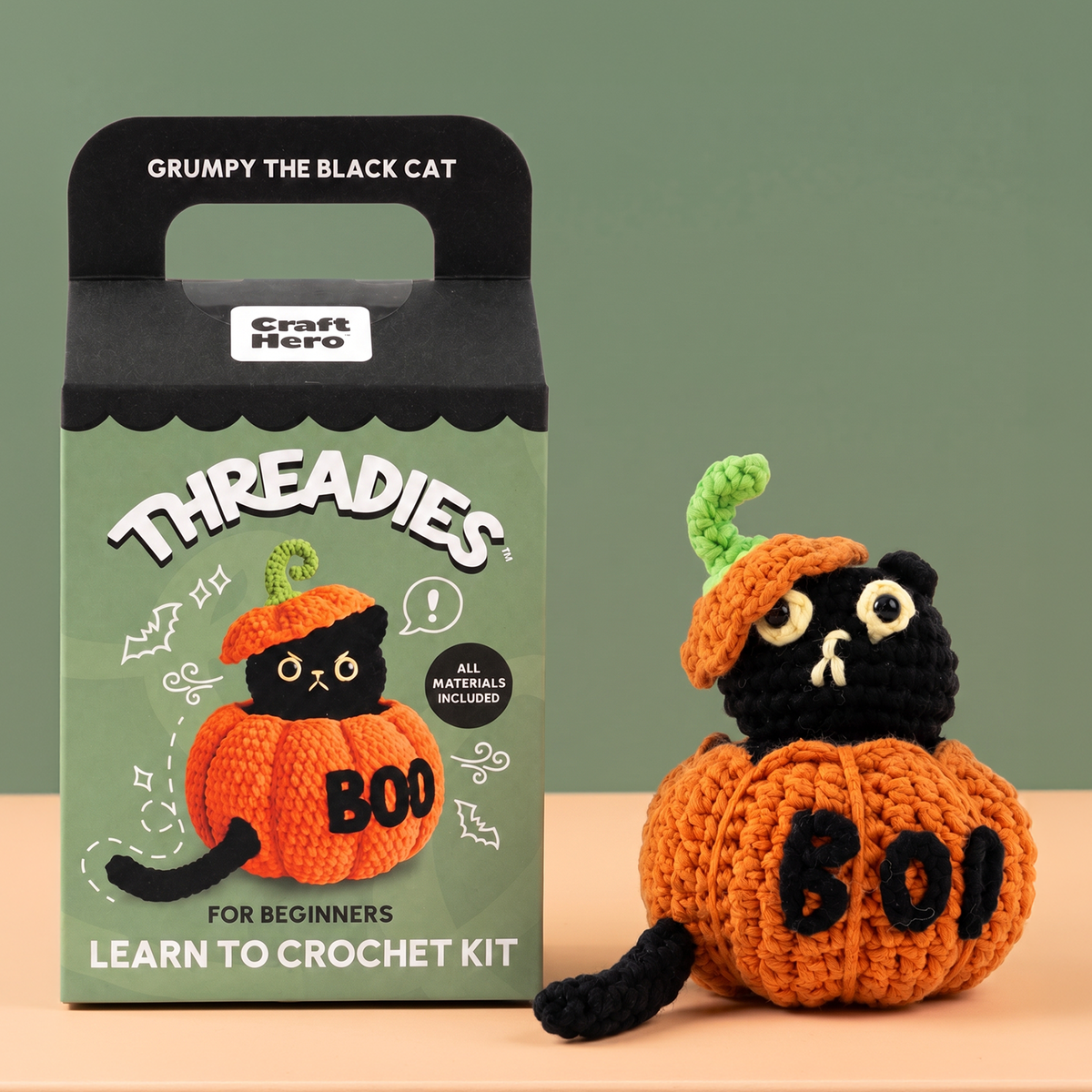 Halloween Crochet Kit for Beginners | Grumpy the Cat