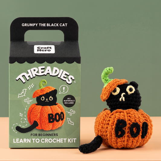 Halloween Crochet Kit for Beginners | Grumpy the Cat